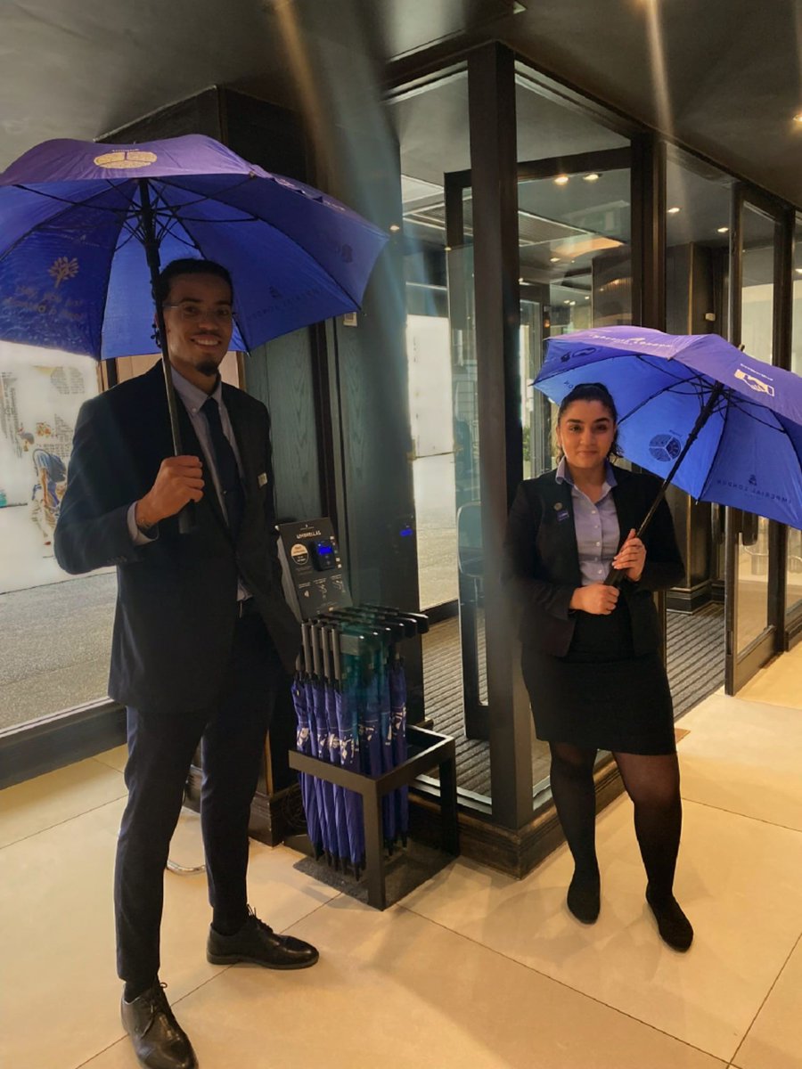 There may be rain on the forecast in London today, but fear not! We've got our guests covered with our handy umbrella stations☂️
Smart &amp; sustainable, our brollies are made from recycled plastic. Every one borrowed by our guests also helps plant a new tree🌳#sustainablehospitality