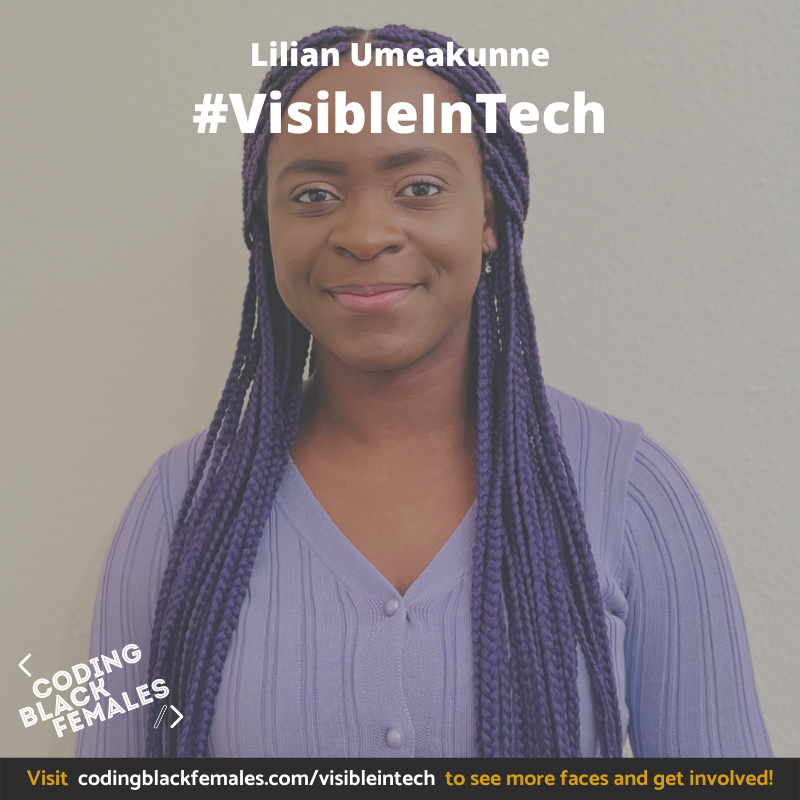 codingblackfems's tweet image. Meet @lilian_adaoma 

Works as a Software Engineer after a career switch from Agriculture/Food Security over a year ago as a self-taught programmer. Also a YouTuber, documenting her tech journey to simplify the process for others.

#VisibleInTech #WomenInTech #BlackTechTwitter