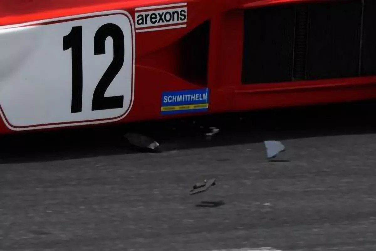 SFerrariNews's tweet photo. This picture is incredible!

This photo, taken moments before Leclerc's crash in Lauda's Ferrari yesterday, shows his front-left brake pad completely sheering off the tire midway through Rascasse. This caused Charles to only have the front-right brake, sending him into a spin. https://t.co/vicYvme7Om