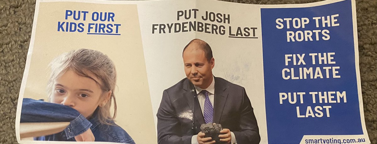SmartVoting2022's tweet photo. Put our kids first, put Josh Frydenberg last. #BinHim #BinNight
#ChuckThemOutWeek
#auspol #ausvotes https://t.co/qHQWOgc5Wu