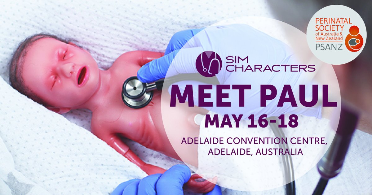 SIMCharacters's tweet photo. Meet Paul at #PSANZ2022 in Adelaide, Australia! 😄

#simulation #preemie #simulator #neonatology #psanz @mypsanz https://t.co/7FdTH0KTMj