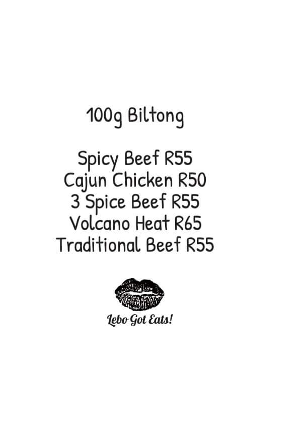 Lebo Got Errthang....and she couriers nation wide. Holla at yo girl. Price list attached.

Lebo Got Eats 
068 225 4717