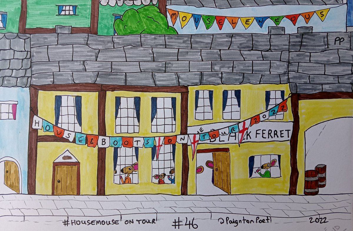 PaigntonPoet's tweet photo. House is back and everyone's excited
There's even talk that he may be knighted
His new friend, Boots, is like his own beloved kin
And they're enjoying a deserved drink in the #BlackFerretInn
#HouseMouseOnTour #HouseMouse #DevonMice #BootsMouse #CambsMice #Mousetown https://t.co/tYjL7COxui