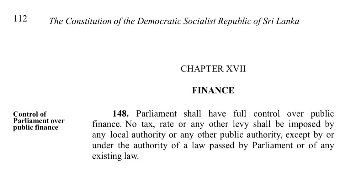 HarshadeSilvaMP's tweet photo. 2/2: Unknown to many Public Finance Committee is the most powerful com in @ParliamentLK with wide powers to discharge the Constitutional provision 148 that gives P ‘full control’ of public finance. I feel I can play a bigger role here than in a government that lacks legitimacy. https://t.co/ptsYflWefg