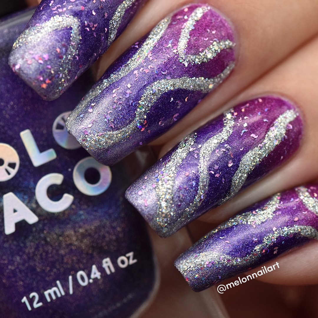 melonnailart's tweet photo. Recreation of @Holo_Potatoo mani with some twists in the polish choices, made for her bday collab hosted by @CuteClawz 🥰 using 100% @holotaco polishes by @nailogical 💅
More details on my IG (link in the comments ⬇️) 
#holotaco #nailart #abstractnails https://t.co/XiXYAqKrMg