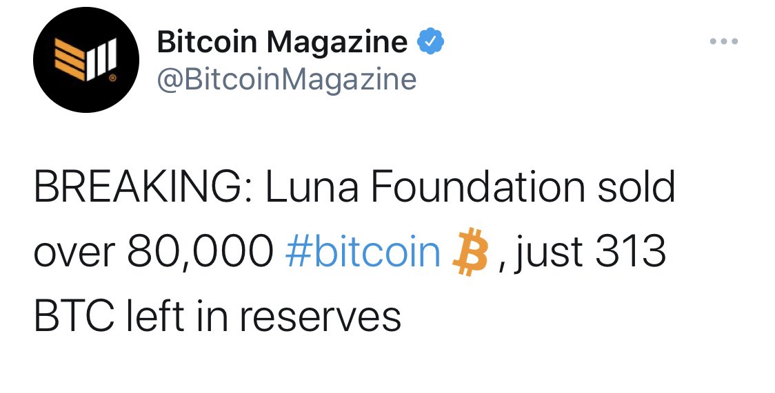 OneFaceNFT's tweet photo. @BitcoinMagazine 

❗️❗️NEWS NEWS NEWS ❗️❗️

#Terra_Luna #terra #DoKwon https://t.co/MmFUWmmzZt