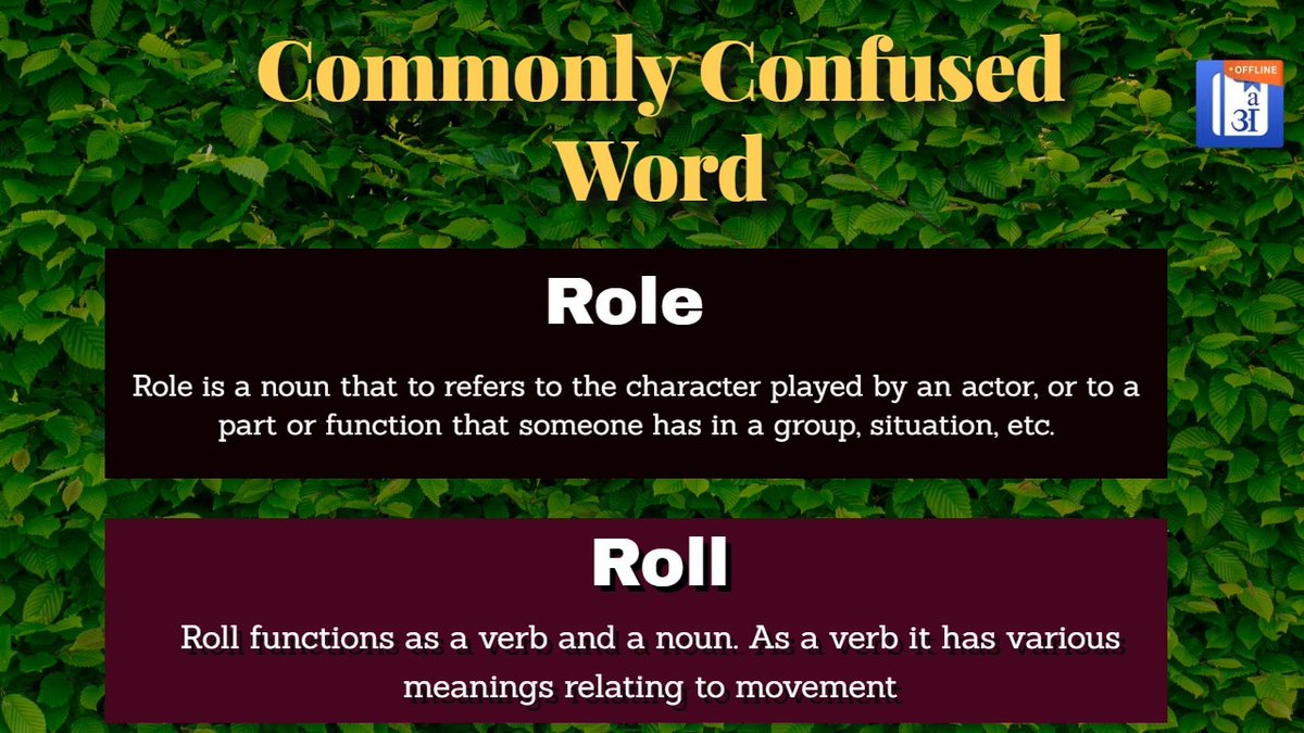 Hinkhoj_Dictnry's tweet photo. Hinkhoj Dictionary - Commonly Confused Word
#CommonlyConfusedWord
Download Hinkhoj English Hindi dictionary app to learn vocabulary -
https://t.co/tbrUtq7u1K
Follow us on our web page
https://t.co/u56v6QrZuR https://t.co/GJzUNzqZK4