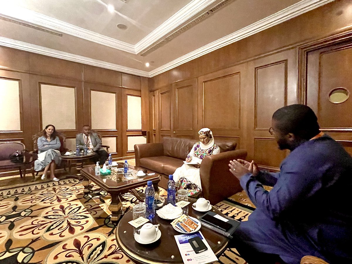 Sami_fekade's tweet photo. At the IAD Summit organized by @Afridigital; @GarikaiNhongo &amp; I had a productive discussion with @hurialimahdi the state Minister @MinistryofInno2 @Myriam_A_Said PMO Digital Advisor &amp; @Abiyotb Director-Digital Transformation where they pledged 2 joining the Smart Africa Alliance. https://t.co/oyPuEqjlYH