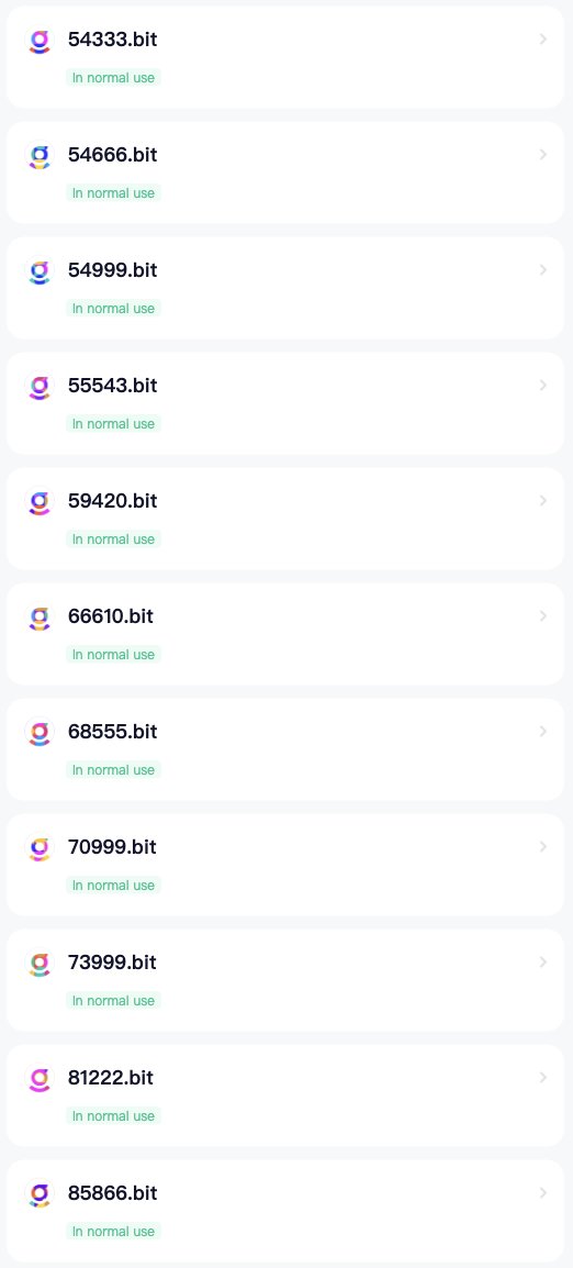 0xzzwest's tweet photo. 🌟.bit will soon support converting to ERC721 #NFTs on #Ethereum and #opensea trading.

#NFTGiveaway is coming:
3 x 5-digit .bit account

To win:
1⃣Follow + RT + Like
2⃣Comment below 1 .bit account you like (screenshot 1) and your eth/bsc/polygon/trx address

Turn⏰ on! ⏳72 h https://t.co/6OALNYrsJj