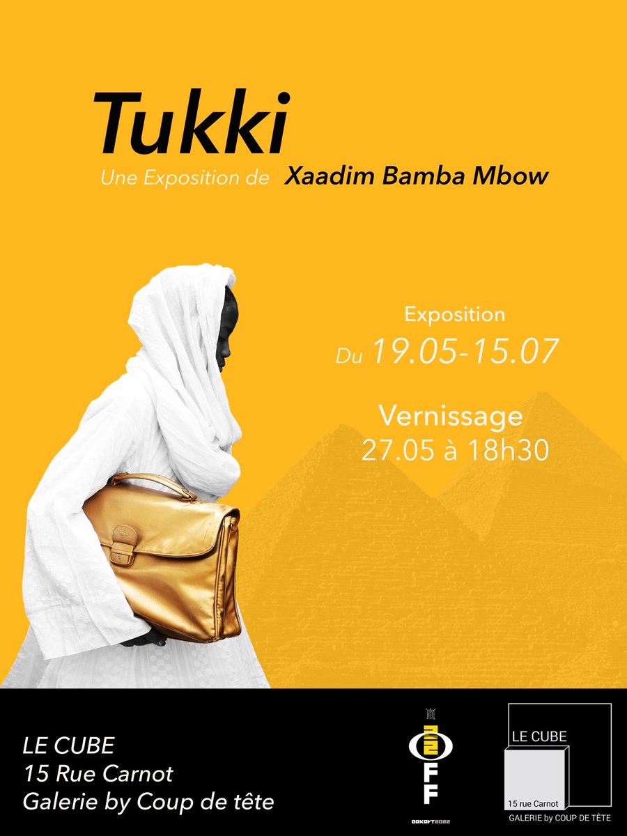 Xaadim_Senegal's tweet photo. Ma prochaine expo dans le cadre de la biennale de Dakar 2022 à la galerie Le Cube, 15, Rue Carnot, Dakar,
.
.
#dakart2022 #biennaledartcontemporain #exhibition #soloexhibition #arte #NFTartists #dakar #xaadim https://t.co/YixD7jgCmU