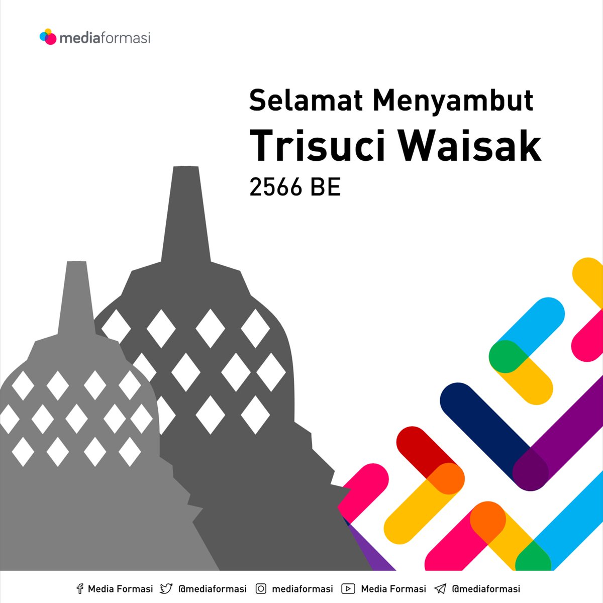 mediaformasi's tweet photo. Kami dari #MedForSquad mengucapkan selamat Hari Raya Waisak 2022/2566 BE. Sabbe Satta Bhavantu Sukithata. Semoga semua makhluk berbahagia.
#HaiMedForians #MediaFormasi #Waisak https://t.co/kPW1eF90Xt