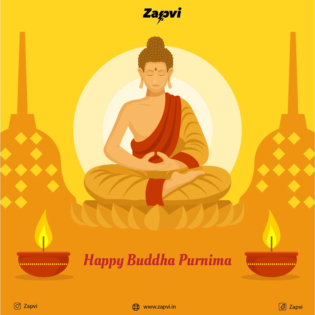 May Lord Buddha enlighten you on the path of love, peace and truth. Happy Buddha Purnima to you and your family!
#BuddhaPurnima #buddhateachings  #zapvi