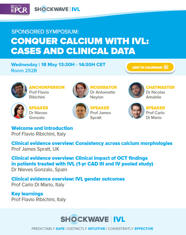 ShockwaveIVL's tweet photo. Dive into the consistency of #CoronaryIVL outcomes across calcium morphologies, over time and by gender, as seen in the #OCT pooled data from the #DisruptCAD trials, with Drs @jcspratt @NievesGonzalo1 & Di Mario at #EuroPCR.
https://t.co/ygRKYVYIQ0
ISI https://t.co/sZ0NdzXNcV https://t.co/deO6sbrCzs