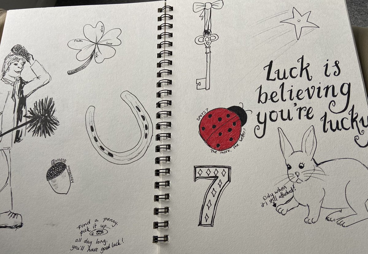 LouiseTreloar1's tweet photo. Luck, letters and (first) lines in the last three #MagpieChallenge pages! But which other first lines should be included?! π @JenniSpangler1 https://t.co/tFlhbC6DoG