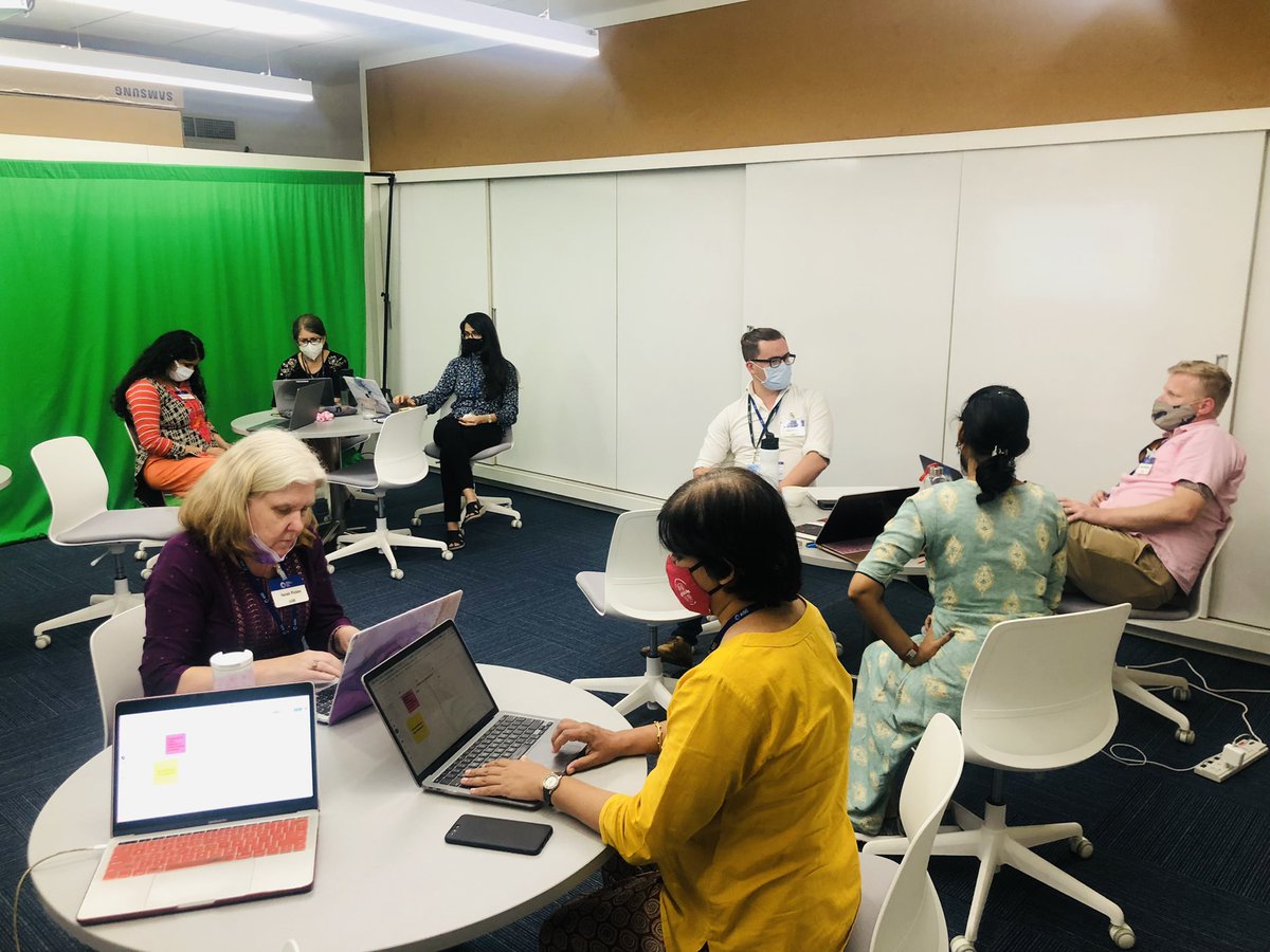 Integrators from American Embassy School and American School of Bombay and American International School meet under one roof to brainstorm ideas and strategies on how Technology Integration looks like in classrooms #AISCTech @vpriyatech @AESDelhi @ASBIndia @AISChennai