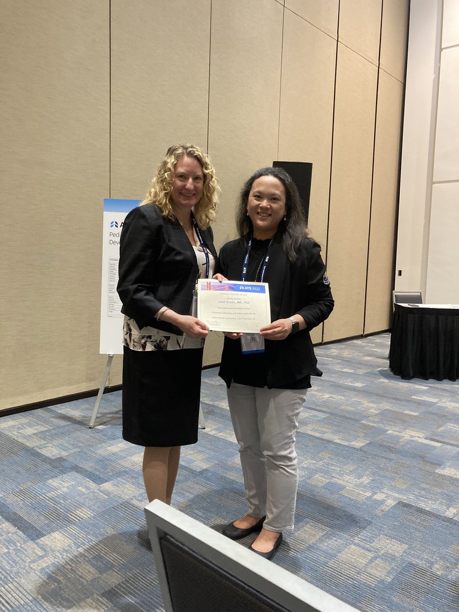 JaneGrossMD's tweet photo. #ATS2033 so honored and humbled to receive the Science and Innovation award from @ATS_PITB @NJHealth https://t.co/6fx9PUVzLI