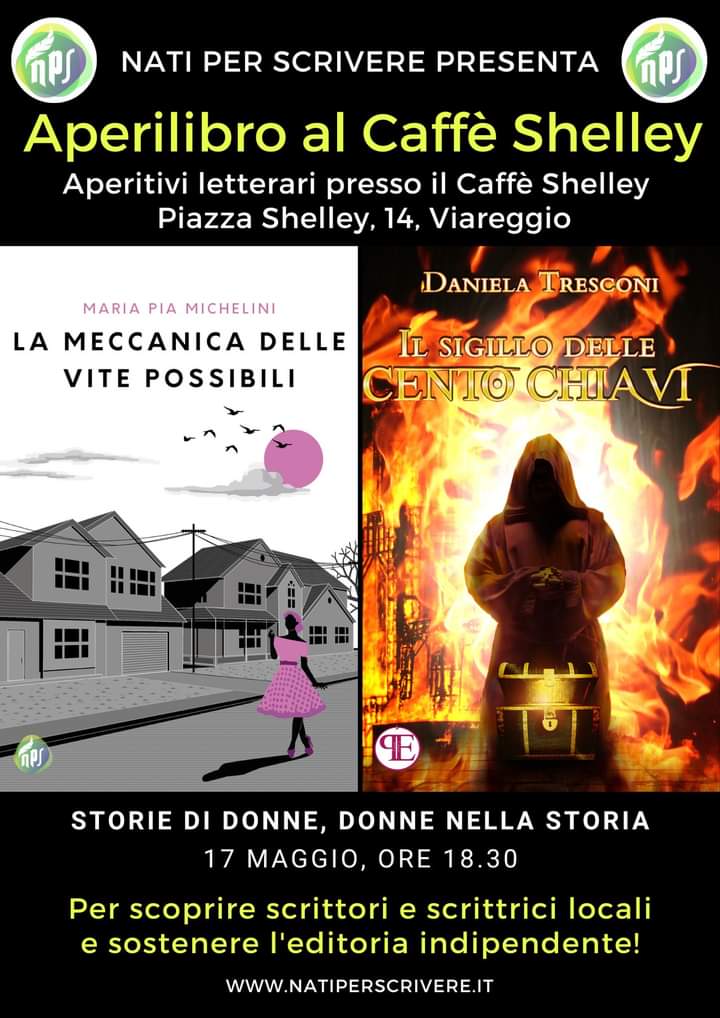 AssociazioneNPS's tweet photo. Martedì 17 maggio secondo appuntamento con la rassegna Aperilibri al Caffè Shelley di Viareggio : incontro "Storie di donne, donne nella storia" con le scrittrici Maria Pia Michelini e @danielatresconi 😍 #eventi https://t.co/8DAkEFVFoc