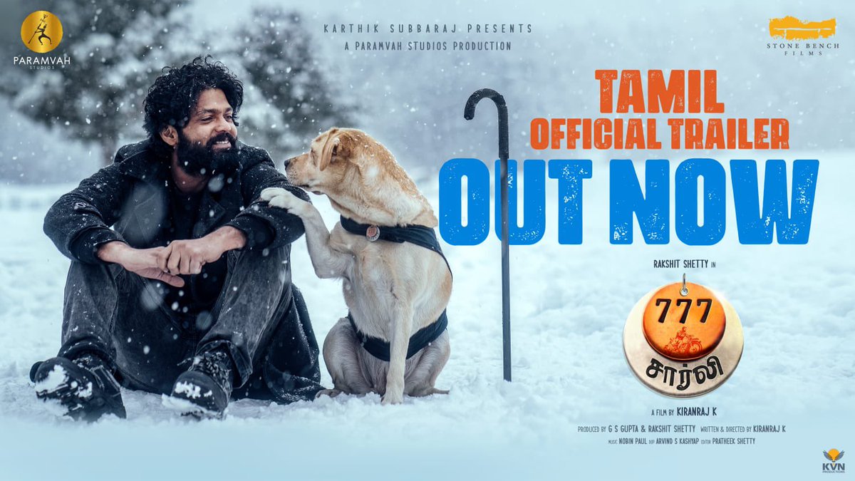Dhanush (@dhanushkraja) on Twitter photo Happy to release the trailer of #777Charlie. All the very best to <a href="/rakshitshetty/">Rakshit Shetty</a>, <a href="/Kiranraj61/">Kiranraj K</a>, <a href="/karthiksubbaraj/">karthik subbaraj</a> and the entire team. God bless
#777CharlieTrailer - youtu.be/S_7XzVBKOv8
<a href="/ParamvahStudios/">Paramvah Studios</a> <a href="/stonebenchers/">Stone Bench</a> Happy to release the trailer of #777Charlie. All the very best to <a href="/rakshitshetty/">Rakshit Shetty</a>, <a href="/Kiranraj61/">Kiranraj K</a>, <a href="/karthiksubbaraj/">karthik subbaraj</a> and the entire team. God bless
#777CharlieTrailer - youtu.be/S_7XzVBKOv8
<a href="/ParamvahStudios/">Paramvah Studios</a> <a href="/stonebenchers/">Stone Bench</a>