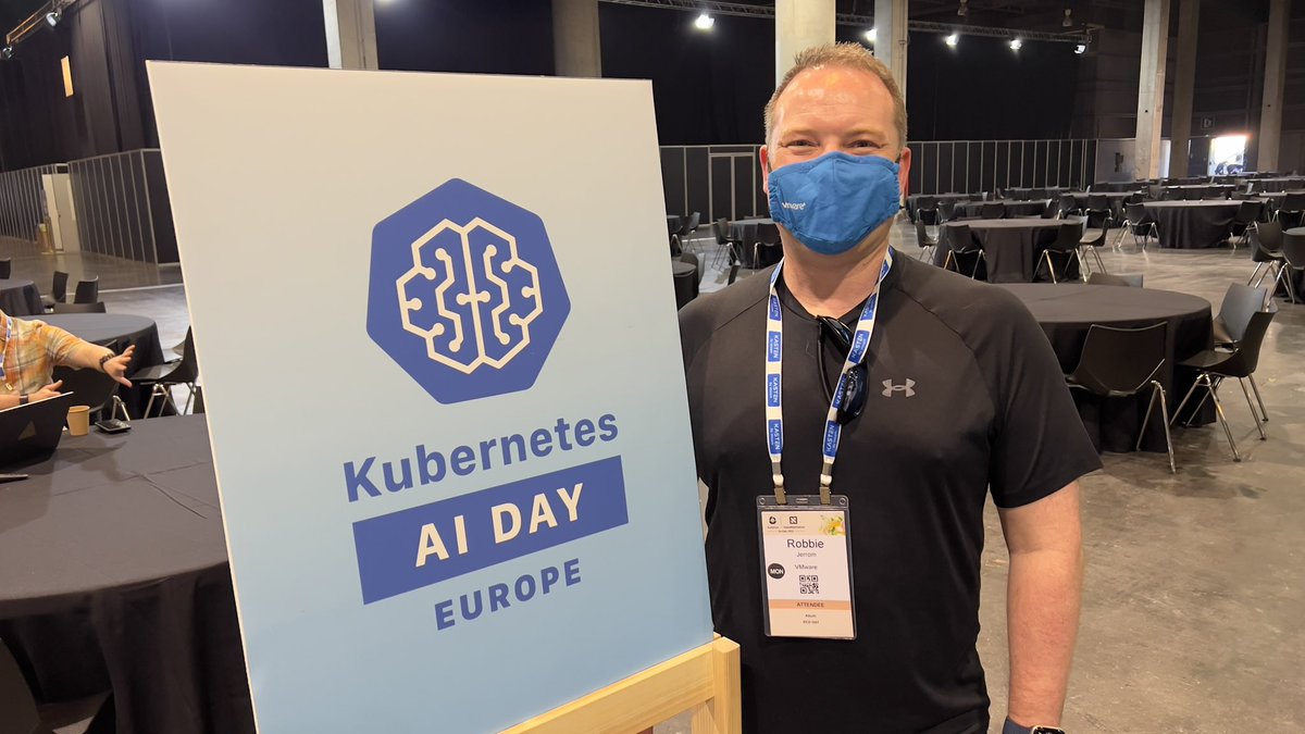 robbiej's tweet image. #AI day prepped, caffeinated and ready.. #KubeConEU #mlai #tanzu