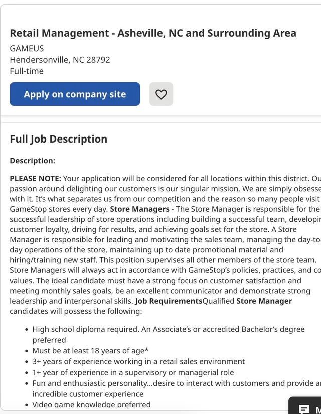 Layer2Alex's tweet photo. A lot of speculation that GameStop would be creating a spinoff company named GMErica... Now job postings are found where "GameUs" is the company's name.  $GME https://t.co/LG1YqOxbI7