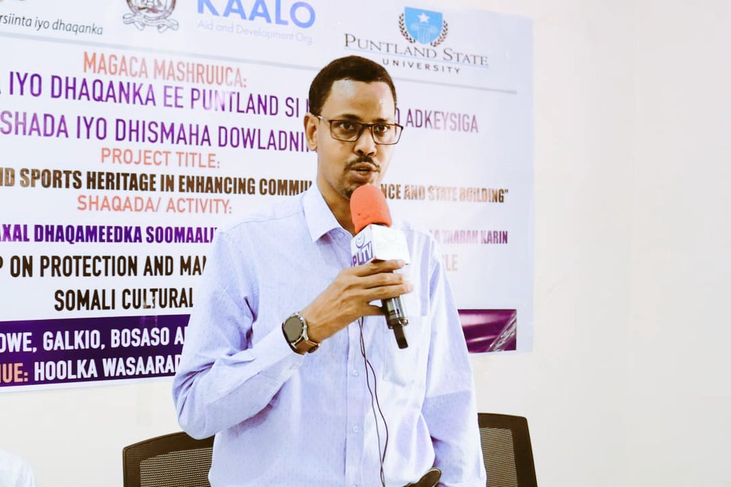 PSU in collaboration with MoITTCH of Puntland launched sensitization workshops on the protection and management of tangible and intangible Somali cultural heritage, the workshops will be conducted in the cities of Garowe, Qardho, Bosaso and   Galkacyo.