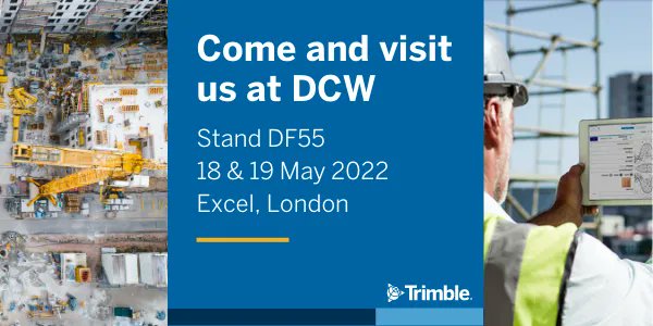 This week is Digital Construction Week! 

We can't wait to welcome you to our first stand showcasing our Trimble Connected Construction message. 

Reserve your free ticket and come and see what more Trimble has to offer: buff.ly/3Nc59B7

#dcw #digitalconstructionweek