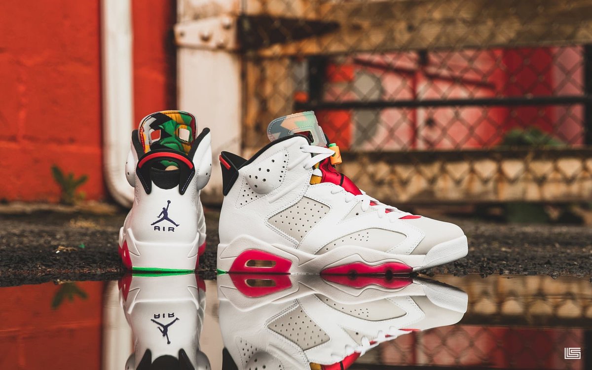 air jordan 6 retro hare on feet