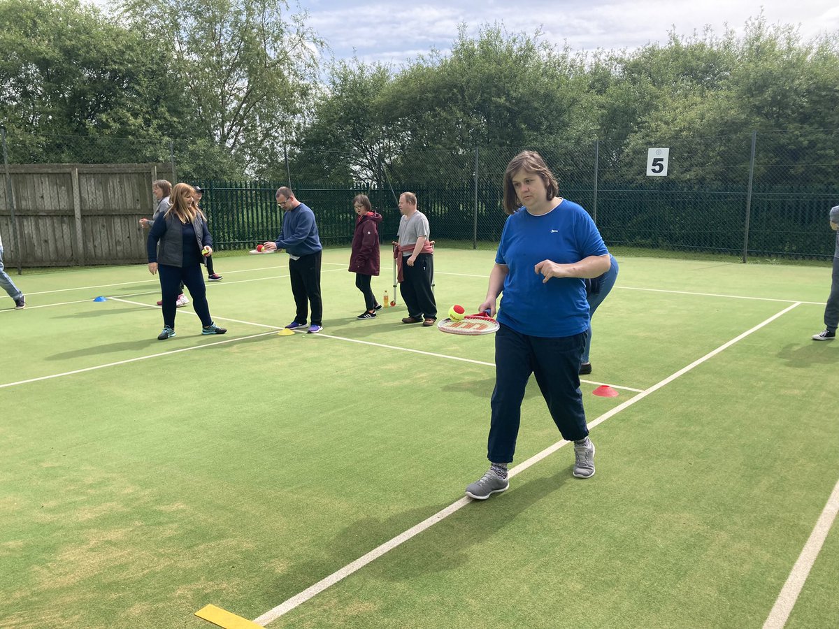ValFrench56's tweet photo. Another amazing session @PockTennis  @Panathlon @pockritc @YorkshireTennis on Friday with the learning disabled adults from Sherbutt House  . On only week 3 we saw amazing skills with a few keeping a rally going . Massive thanks to our club members who volunteered. https://t.co/KC72xewAPk