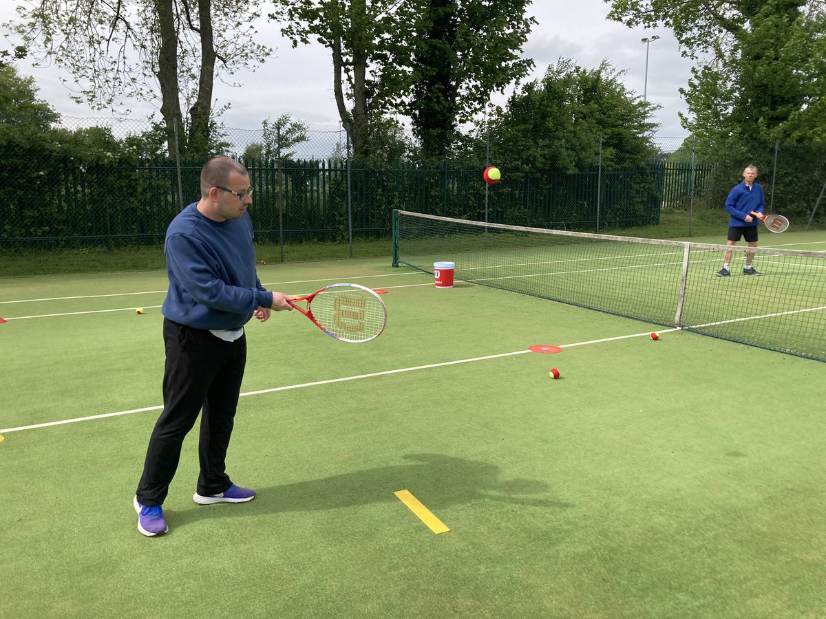 ValFrench56's tweet photo. Another amazing session @PockTennis  @Panathlon @pockritc @YorkshireTennis on Friday with the learning disabled adults from Sherbutt House  . On only week 3 we saw amazing skills with a few keeping a rally going . Massive thanks to our club members who volunteered. https://t.co/KC72xewAPk