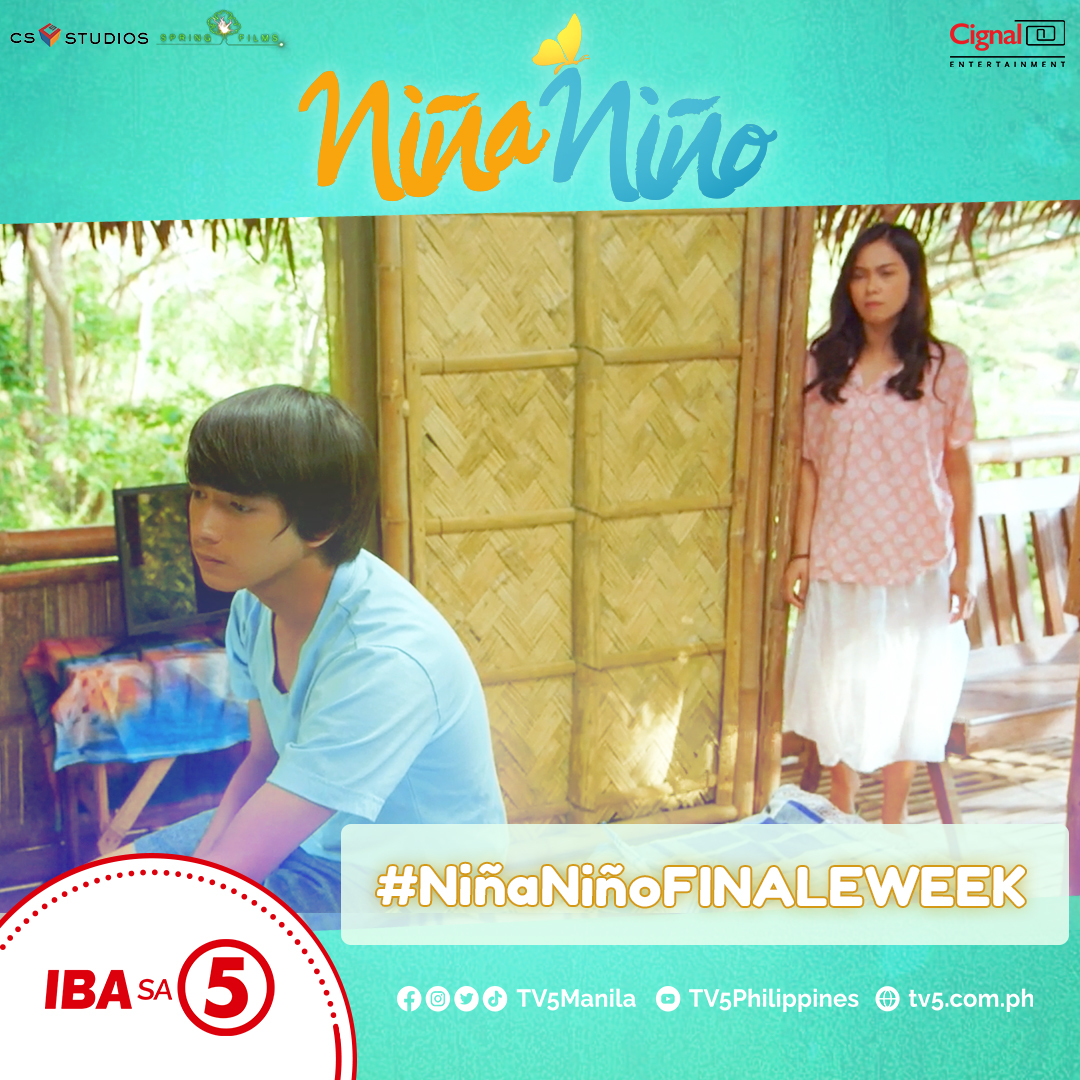 TV5manila's tweet photo. Ihanda ang inyong mga sarili sa mga eksenang tatagos sa inyong mga isip at puso dahil #NiñaNiñoFINALEWEEK na!

Mga Kapatid at ka-himala, kapit na hanggang sa dulo ng laban sa #NiñaNiñoTV5, 7:15PM sa #TodoMaxPrimetimeSingko!
#TayoAngHimala
#IBAsa5 
@dprincessmaja @ncomiajr https://t.co/ioF3J32nGF