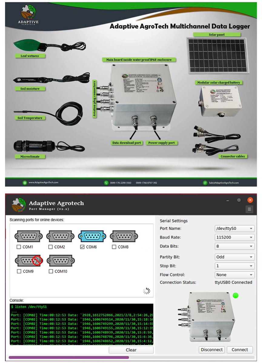 RShamshiri's tweet photo. Data collection is the backbone of #digitalagriculture
#AdaptiveAgroTech modular data acquisition system
#datalogger #lora #wireless
#AirTemperature #RelativeHumidity #SoilTemperature #soilmoisture #LeafWetness #LightSensor #VPD https://t.co/WPmzHHJwej