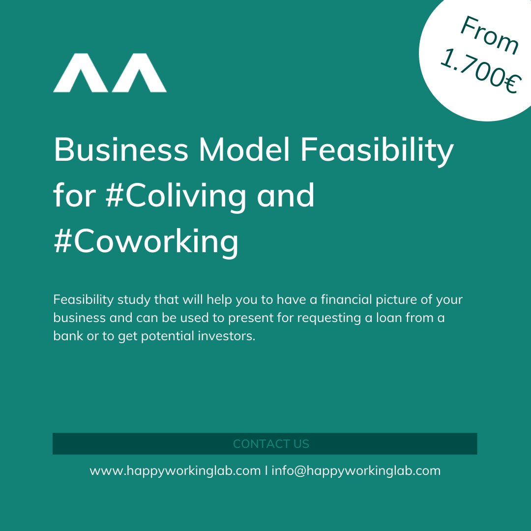 If you are about to open a #coliving or #coworking space this pack will help you to define your business model and to project the financial profitability. happyworkinglab.com/business-model…