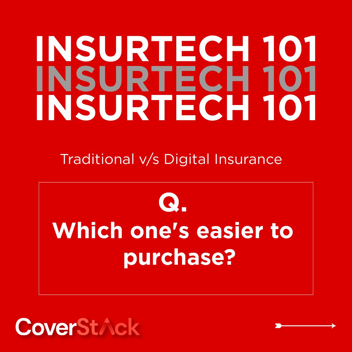 Coverstack1's tweet photo. No one wants to spend too much time and energy selling or buying something.
When it comes to insurance, digital is the way to go. Why? Swipe, and you'll know!
#CoverStack #CoverFox #Insurtech #WhyNotInsurance #Insurance101 https://t.co/MAFElTXcsr