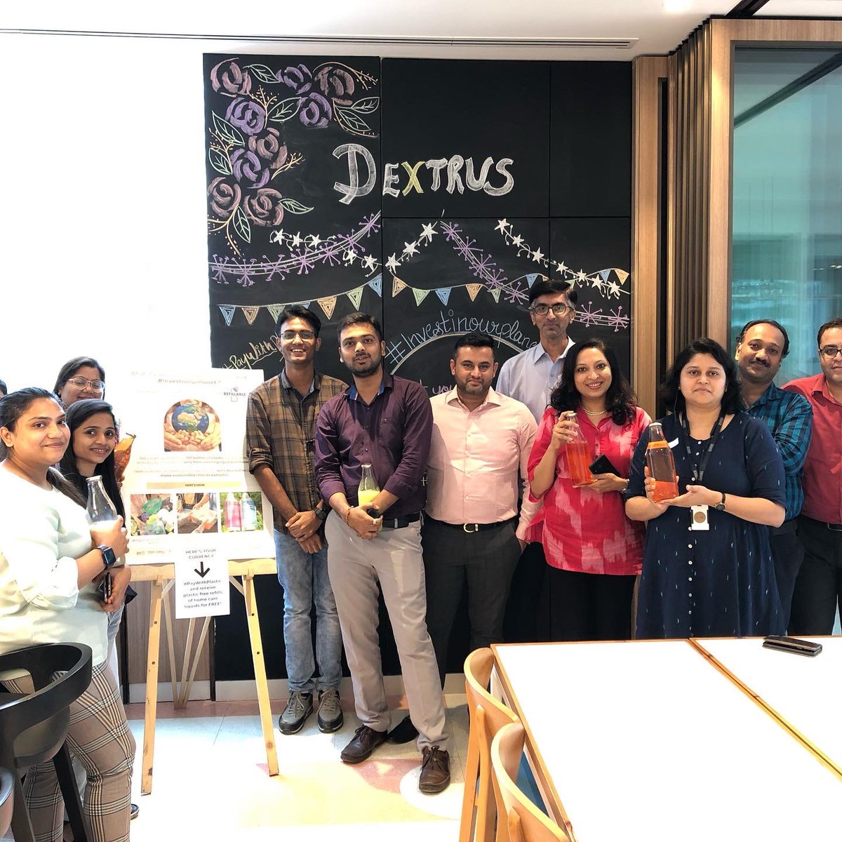 RefillableIndia's tweet photo. It was great to conduct #paywithplastic with all the members of @DextrusOfficial
We had set up a interaction booth where all members of @DextrusOfficial could get free #samples of #homecare liquids in exchange for #plasticwaste
Book your sample kit on https://t.co/UmsEwx0QZ7 https://t.co/K7ShrVZHqf