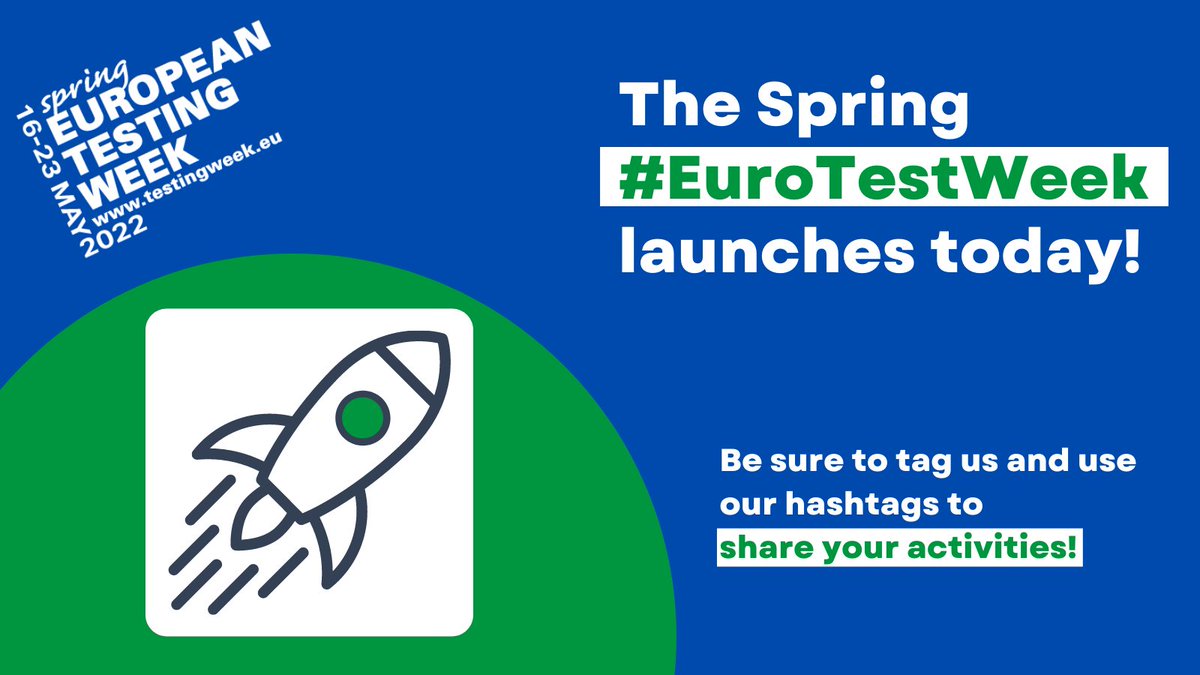 EuroTestWeek's tweet photo. The 2022 Spring #EuroTestWeek officially launches today! 

We wish you all a successful week!

Don't forget to tag us and use our hashtags so we can share your posts! 

#TestTreatPrevent https://t.co/uBYtI8yR7W