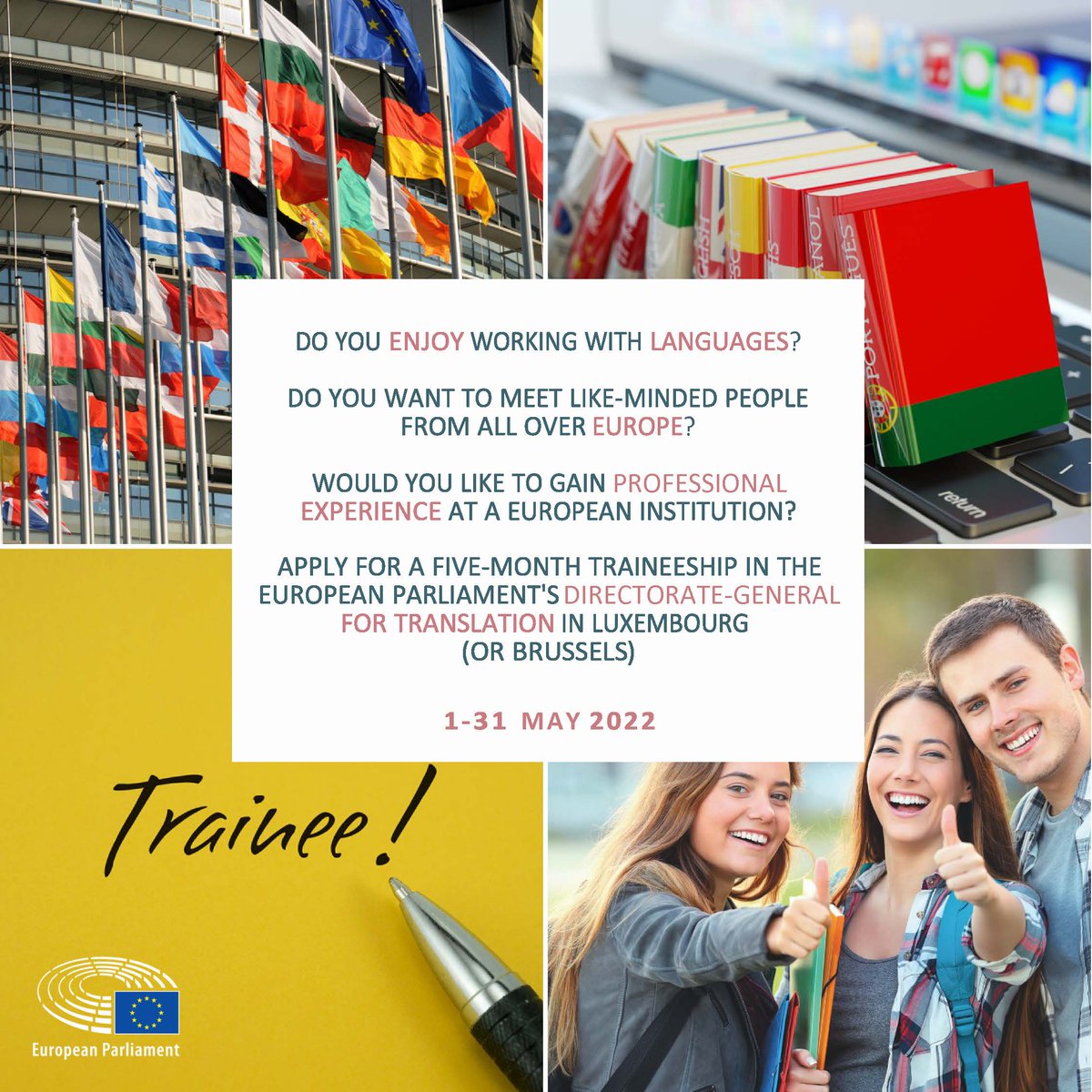 FederMarcin's tweet photo. There is still time to apply @Europarl_EN @translation_eu & we have two posts in the #S2T Unit #AI #MT #multilingualism #accessibility #CitizensLanguage ๐ช๐บ๐ช๐บ๐ช๐บ https://t.co/UN2TBrJK1c