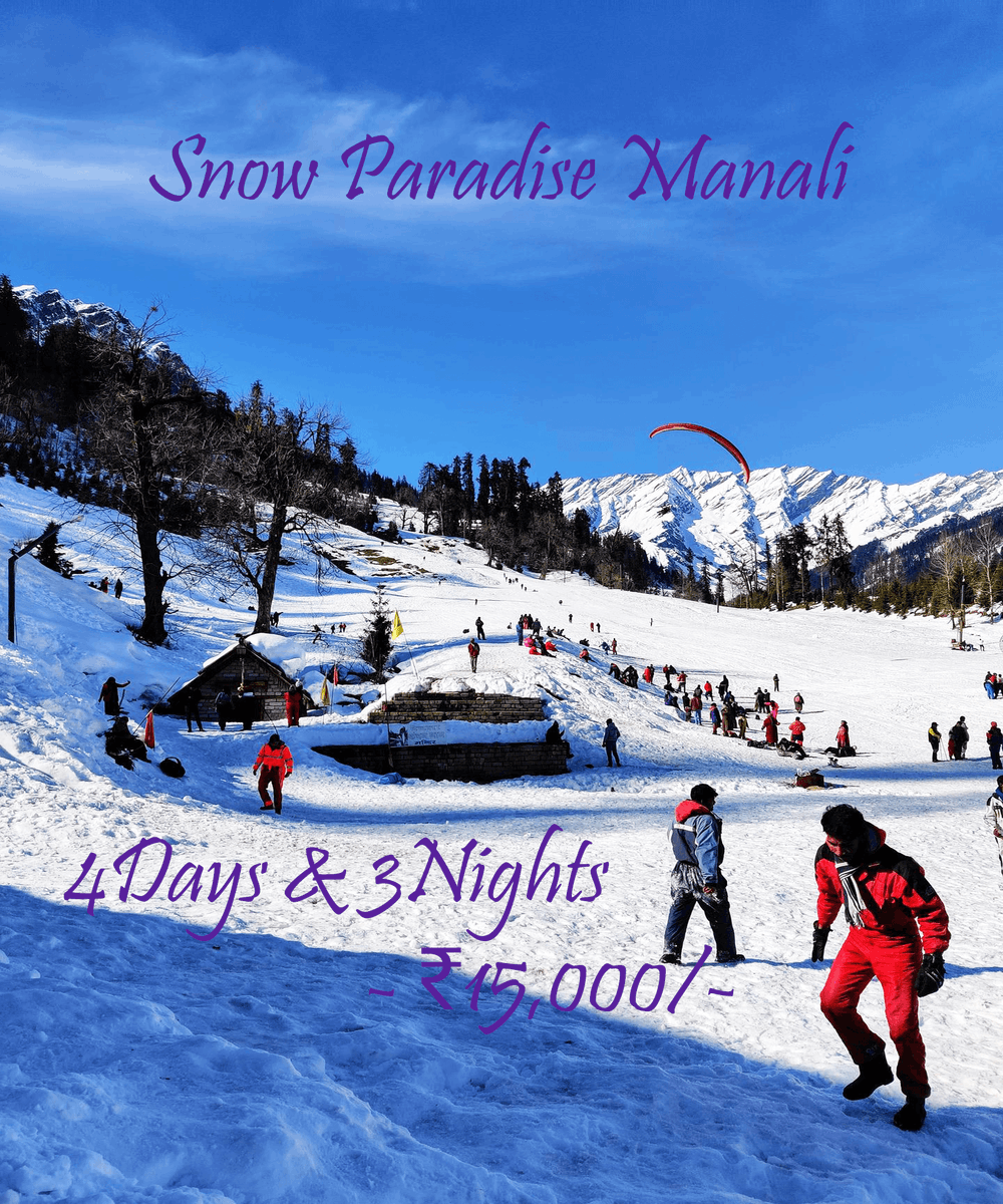 WorldTourNTrav1's tweet photo. Manali- 4Days &amp; 3 Nights - ₹15,000/- per person. Visit snow paradise Manali along with Solang Valley, Kasol, Manikaran via Atal Tunnel. #manali #vacation #snow #solang #kasol #manikaran #ataltunnel #worldtourntravels https://t.co/tQK7nIAqZU