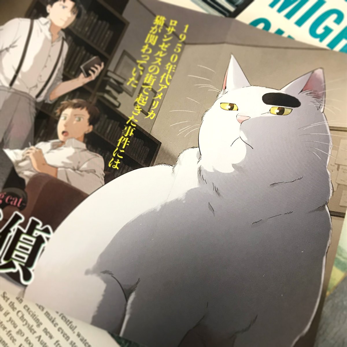 【おしらせ🕵️🕵️】本日、5月16日(月)発売の「ねこぱんち 長ぐつ猫号」にて、26ページの読み切り漫画『猫と探偵(前編)』が掲載されています。巻頭カラー+表紙にちょこっといます…!どうぞよろしくおねがいします。 