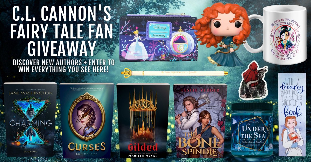 CLCannonAuthor's tweet photo. 🌹Love #Fairytales & Retellings? Have we got a #giveaway for you!🌹
🧚♀️ https://t.co/veBryruoM0 🧚♀️
👑#Win #Charming #Curses #Gilded #TheBoneSpindle + #UnderTheSea candle, Belle bookmark, Cinderella #Loungefly wallet, Merida Funko, #Mulan mug, Red Riding Hood sticker, & crown pen👑 https://t.co/2NesQURgrR