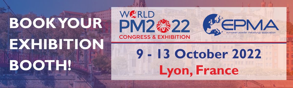 #WorldPM2022 is the first worldwide networking opportunity for #PowderMetallurgy Manufacturers, Researchers and End Users to convene together for many years - and a commercial opportunity not to be missed. Reserve your Exhibition Stand today: ow.ly/br8t50J5HGB