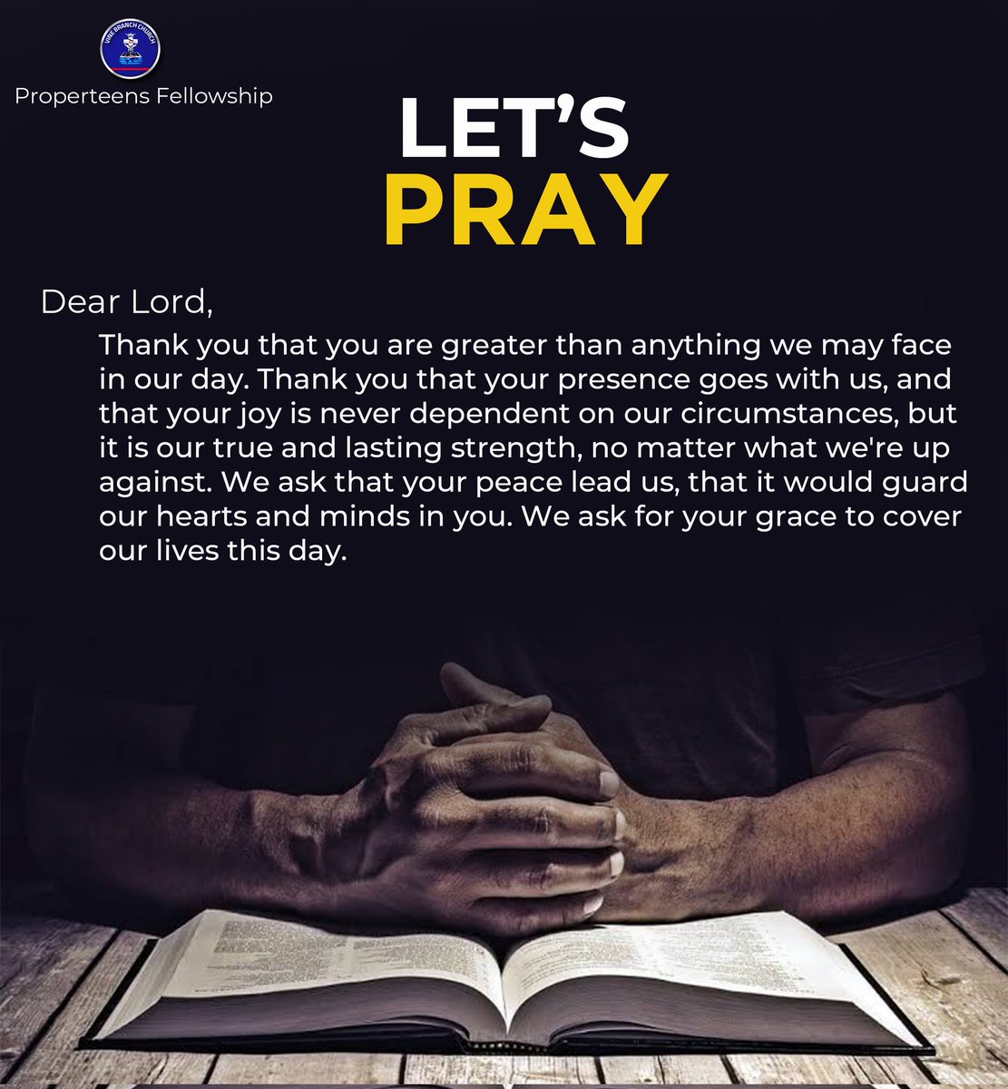 vbcproperteens's tweet photo. #LetUsPray
#StartWithPower
#ProperteensFellowship https://t.co/gnUovTITgm