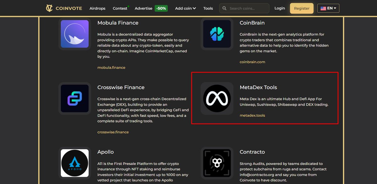 metadexapp's tweet photo. Congratulations to the metadex team and coinvote for the alliance between both projects

Partners: https://t.co/f7ogExFwqa

@CoinvoteCC https://t.co/qYcvdUSO30