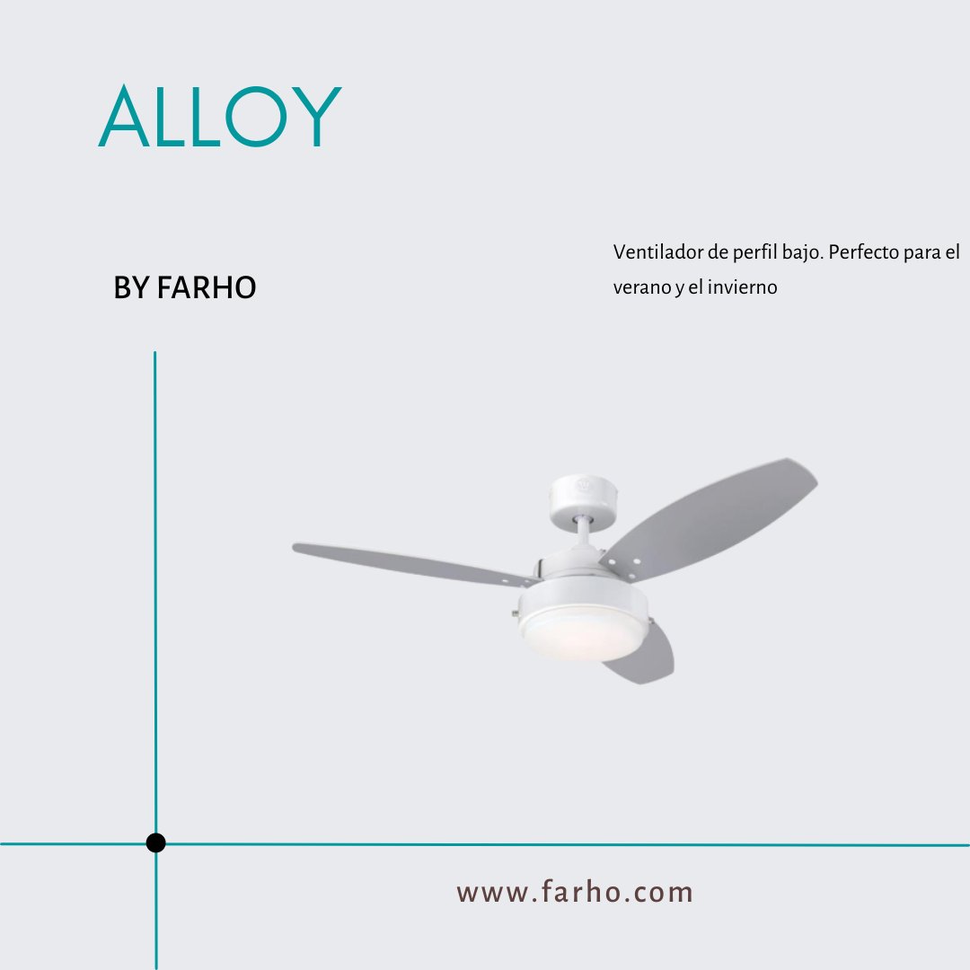 FARHO_'s tweet photo. En este comienzo de semana, os presentamos una novedad: el #ventilador ALLOY:  con una silueta de perfil bajo, aspas reversibles y una #lámpara de vidrio esmerilado. ¿ lo mejor? AUMENTA EN UN 52% LA #EFICIENCIA ENERGÉTICA. 
https://t.co/YHwYh29HJc
⭐️¡NO TE LO PIERDAS!⭐️ https://t.co/VPOVpVpw3s