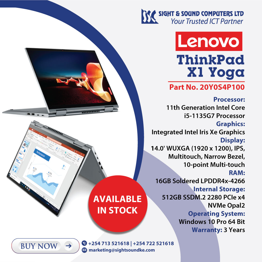 SightSound254's tweet photo. Meet the 6th generation of the ThinkPad X1 Yoga, a 14" 2-in-1 touchscreen laptop that’s been reimagined to enhance your experience. 
#lenovo #justiceforwangechi #MondayMotivation https://t.co/LjsVaRqCnP
