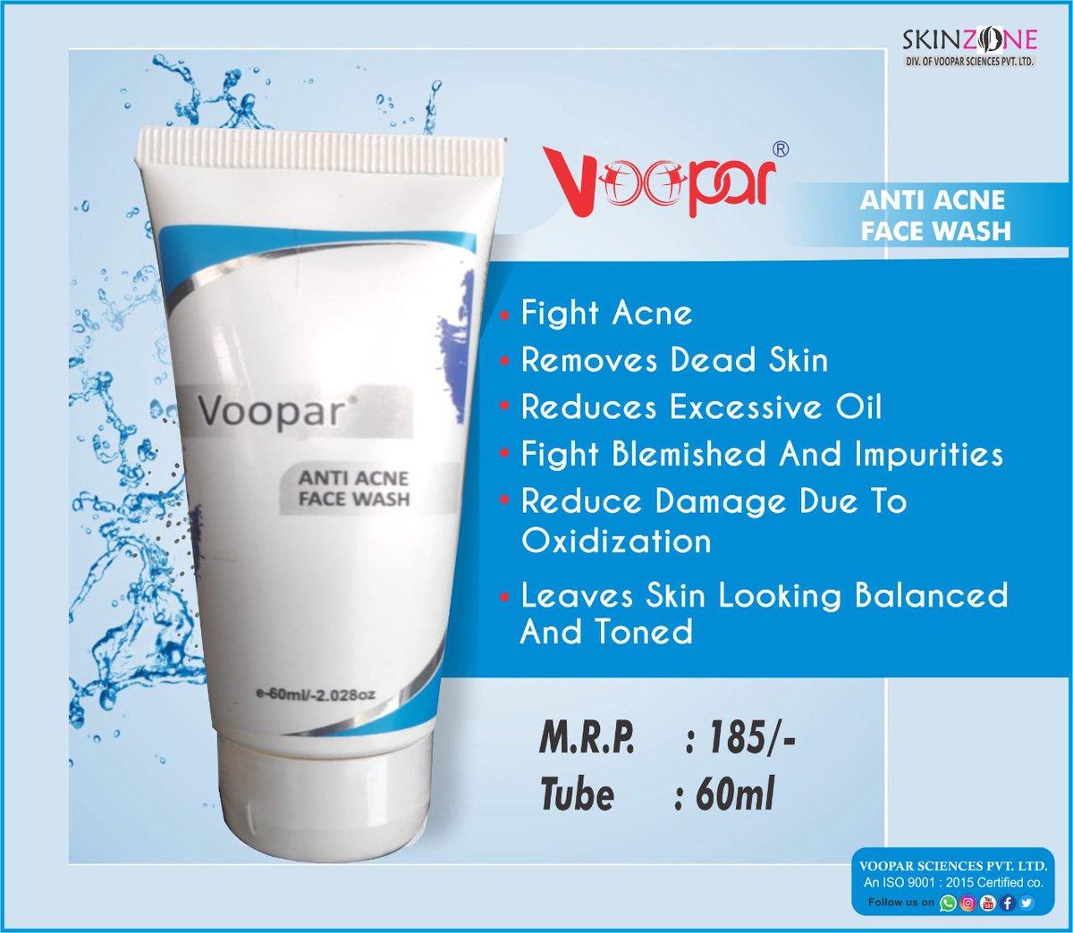 vooparspl's tweet photo. Voopar Anti Acne Face Wash which leaves skin looking balanced and tonned.....
#voopar #vooparsciences #facewash #acne #antiacne #oilremoval #skinzone #pcd #pcdpharma #pharmaceutical #pharmafranchise #ambala #deadskin #skincare https://t.co/qNmm8raKxc