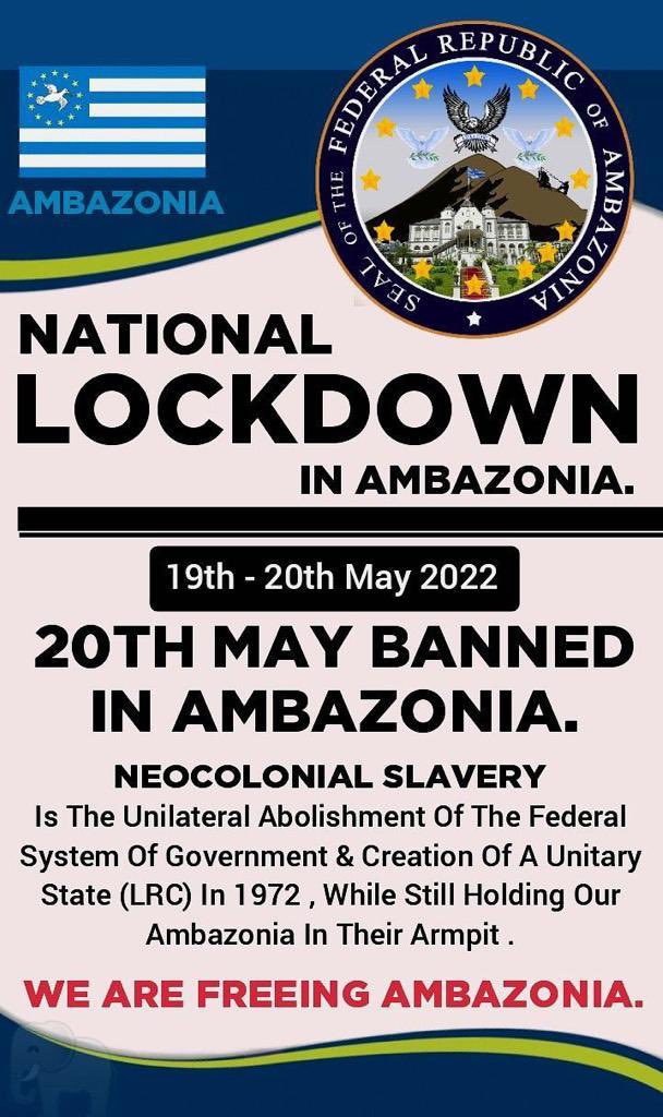 pabiedu1's tweet photo. Fake Unity! #countdown day 4
Reason #7 May 20th is abolished in #Ambazonia 2 different #independence day: Jan 1 for 🇨🇲 Oct 1 for us  #Genocide continues!  @SecBlinken @jrpsaki @USAmbUN @SCRtweets @USAmbUN @HouseForeign @POTUS @antonioguterres @WIONews @USEmbYaounde @BorisJohnson https://t.co/lhqWT9j0a3