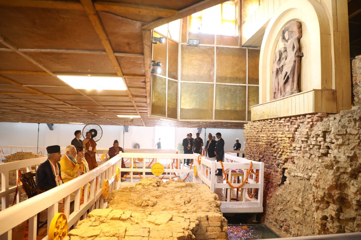 SherBDeuba's tweet photo. I am so happy to offer puja and prayers at Mayadevi Temple on #BuddhaPurnima with Shree @narendramodi Jee in our mutual quest for a world of peace, love and harmony. https://t.co/9cDuACgumm