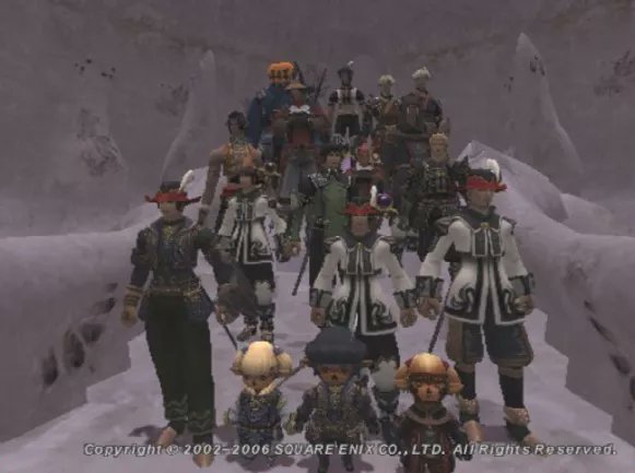 erimi34's tweet photo. 「ファイナルファンタジーXI」20周年㊗️おめでとうございます🎊
私自身、PS2のβテストからやり始めて20年も現役で今もやり続けて、生活の一部になってしまいました…w
サービス終了まで続けられたら良いなぁって思う次第であります💕
📷:2006年空活動時代LSメンバー達と初麒麟討伐した時のSS1枚です✨ https://t.co/zooXM25Eng