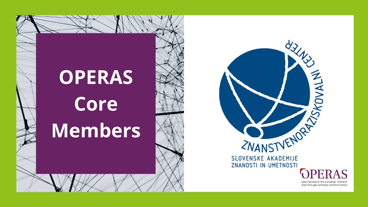 OPERAS_GER's tweet photo. Als Core Member der @OPERASEU Executive Assembly ist aus Slowenien das Research Center of the Slovenian Academy of Sciences and Arts mit dabei. Mehr zum @ZrcSazu: https://t.co/akNYYSARM4
#Community #Network #NationalNode https://t.co/kiTKrYwFBH