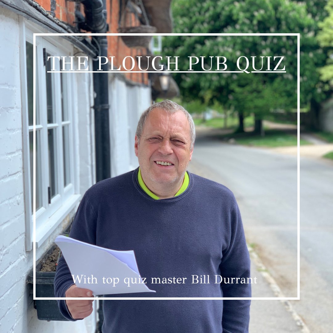 ploughathanney's tweet photo. Gets your diaries ready, and make sure you book your team table for….

The Plough Pub Quiz, hosted by the wonderful @billdurrant88 

They will be the last Sunday of every month and the first one will be on the 26th of June #pubquiz #westhanney #booknow https://t.co/rlAB8nr7PG